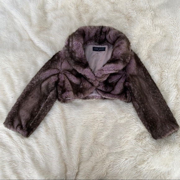 Karen Millen Collared Faux Fur Bolero - Size US 4 - Picture 2 of 8